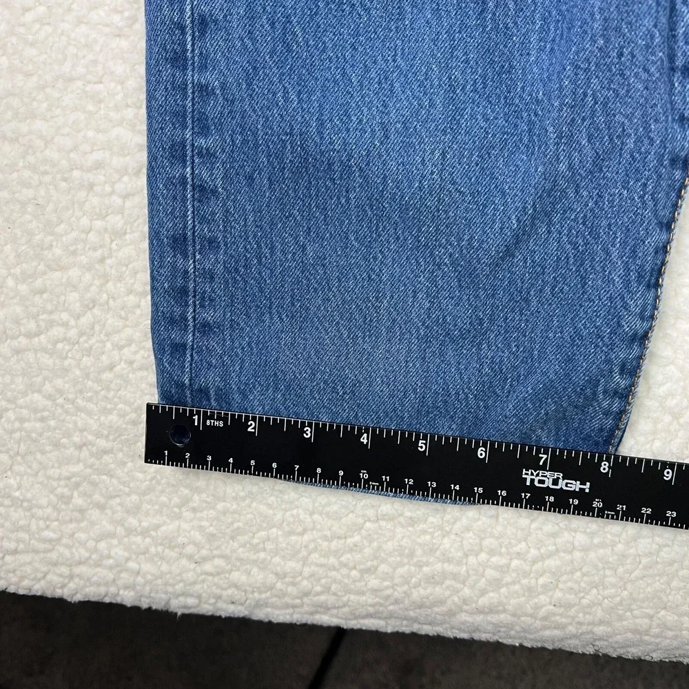 Levis 501 Jeans Mens 38x32 Fit 34x29 Blue Medium Wash Western Straight Leg Denim